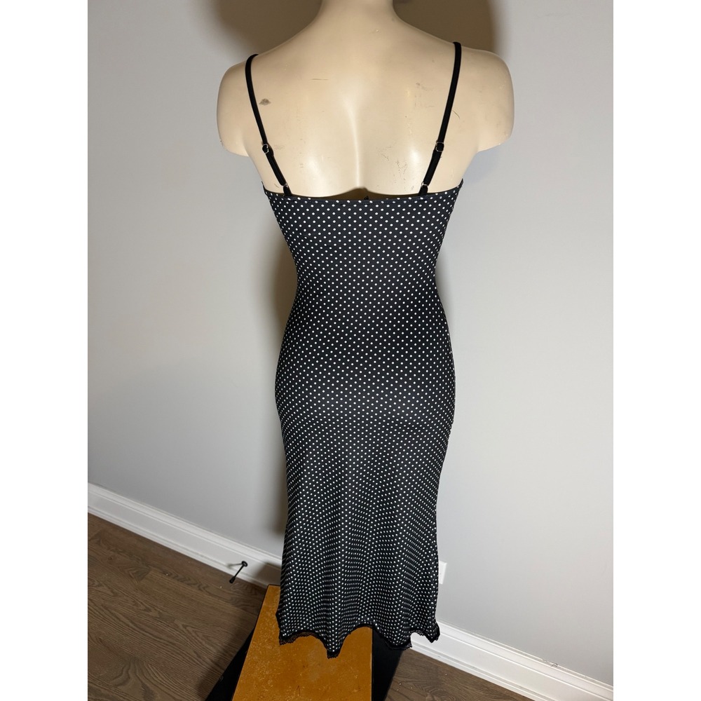 Princess Polly Delaney V Neck Frill Midi Dress Black Polka Dot Lace Trim US 0 - Picture 9 of 9